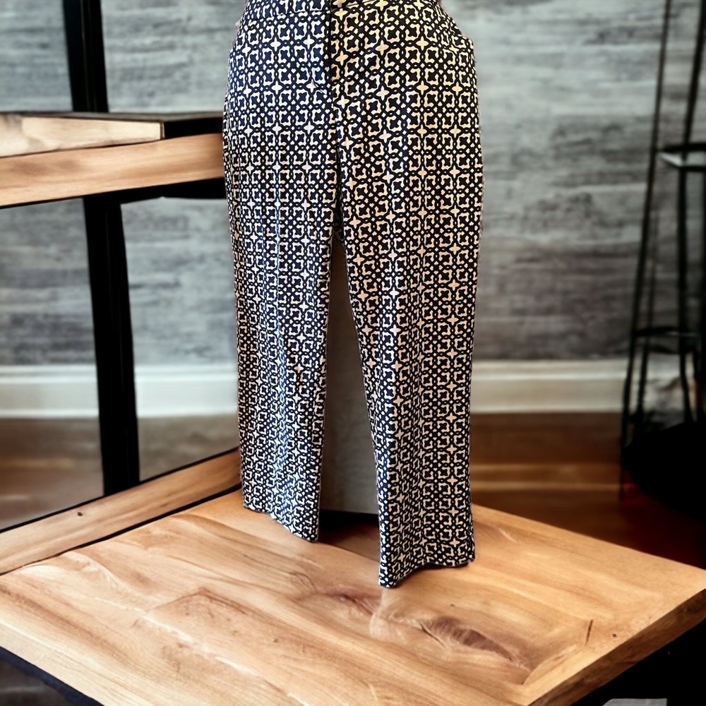 Laundry By Shelli Segal blue and White Patterned Dress
